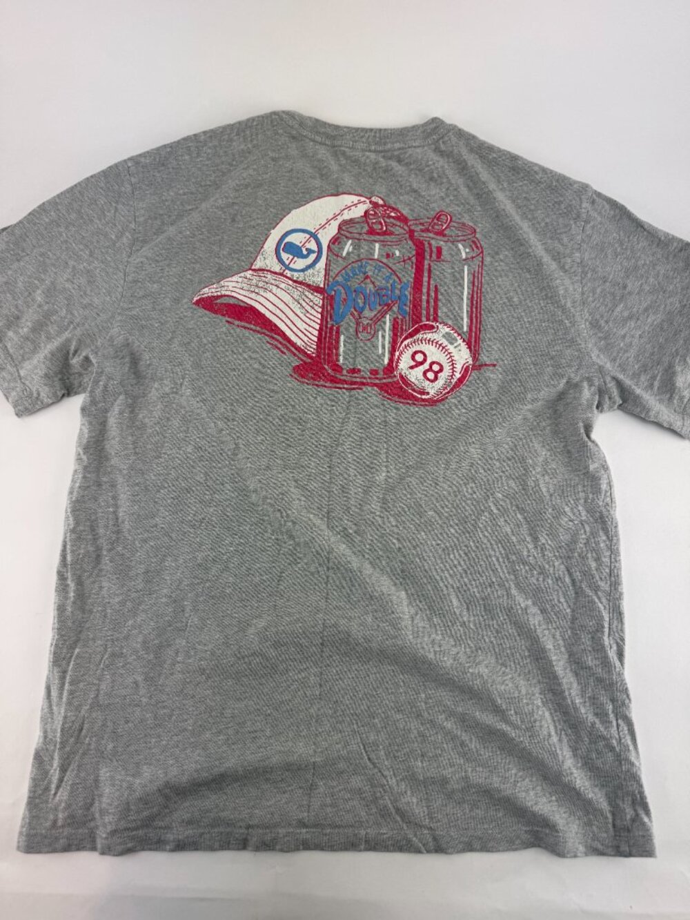 Vineyard Vines Medium T-Shirt Make it a Double Back Graphic Beer Baseball